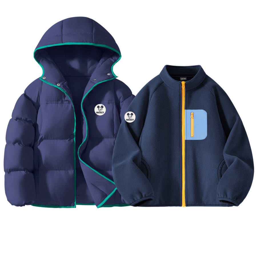 Disney Kids Padded Jackets Stand Collar Thickened