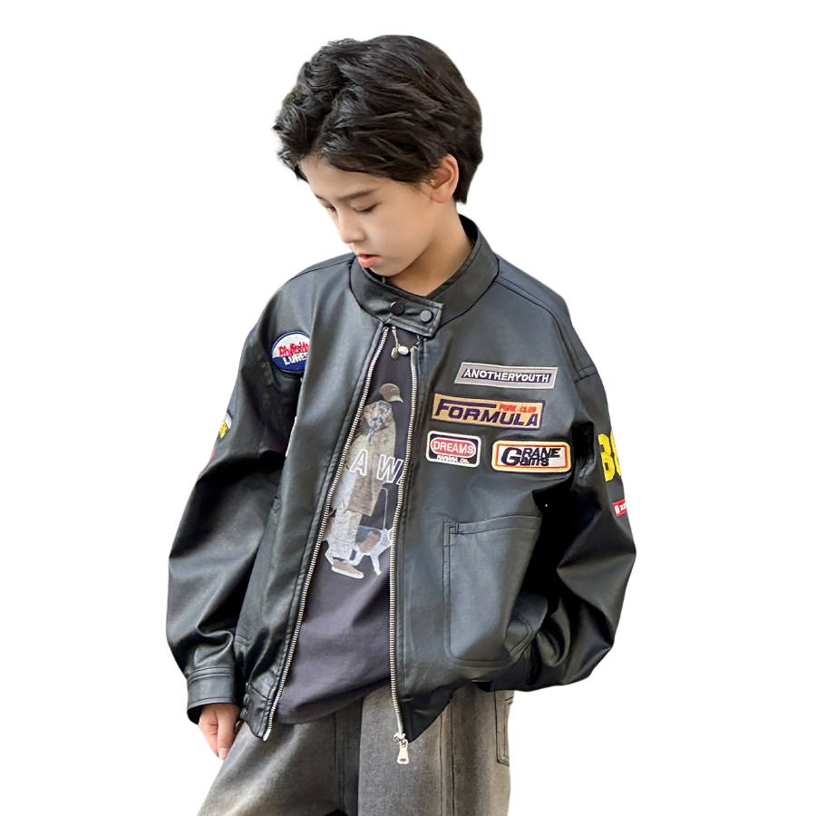 Lanza Lanza Casual Jacket Spring Fall Black Teenagers