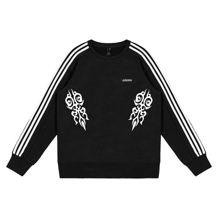 Adidas Adidas Sweatshirts Unisex Black Crew Neck Moderate Regular