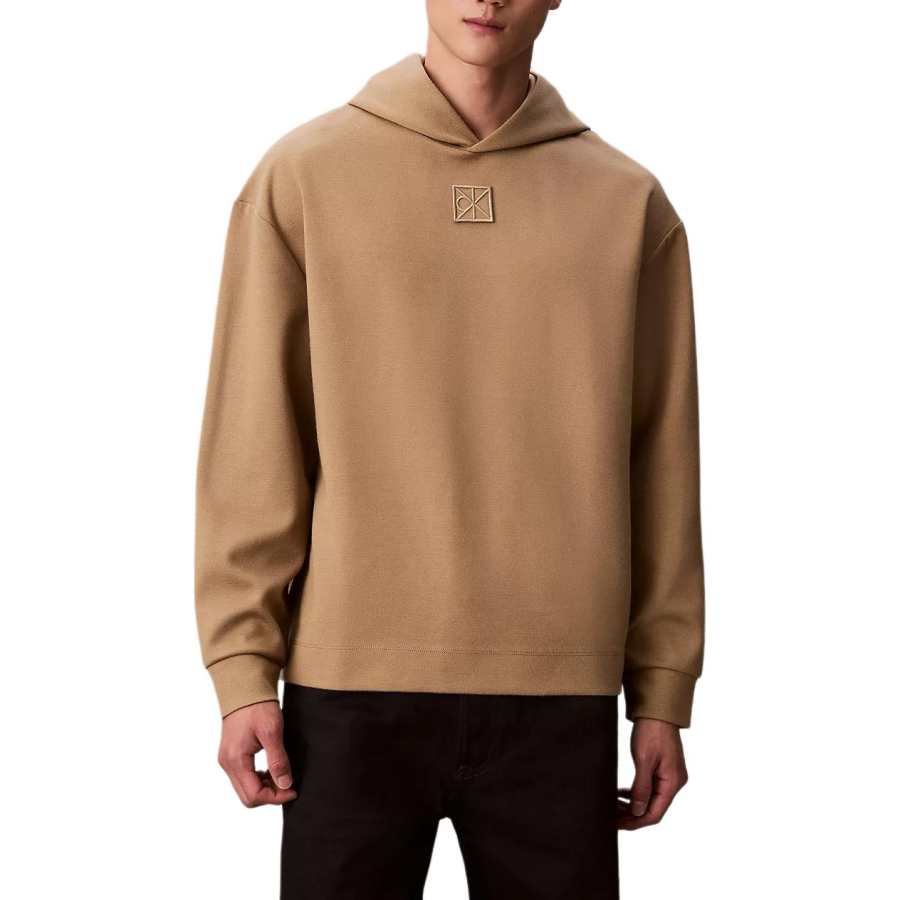 Calvin Klein Sweatshirts Men's Almond Hooded Moderate