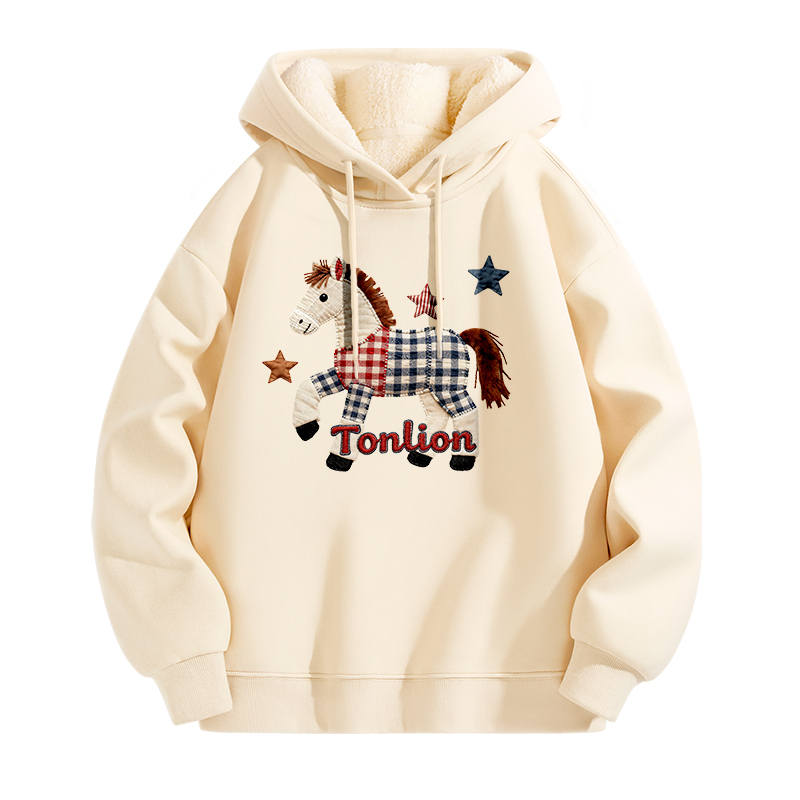 Tonlion Sweatshirts Unisex Hooded Thickened Heavyweight