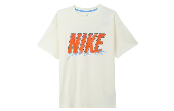 Nike Nike T Shirts Men's White Crew Neck Moderate Straight Fit