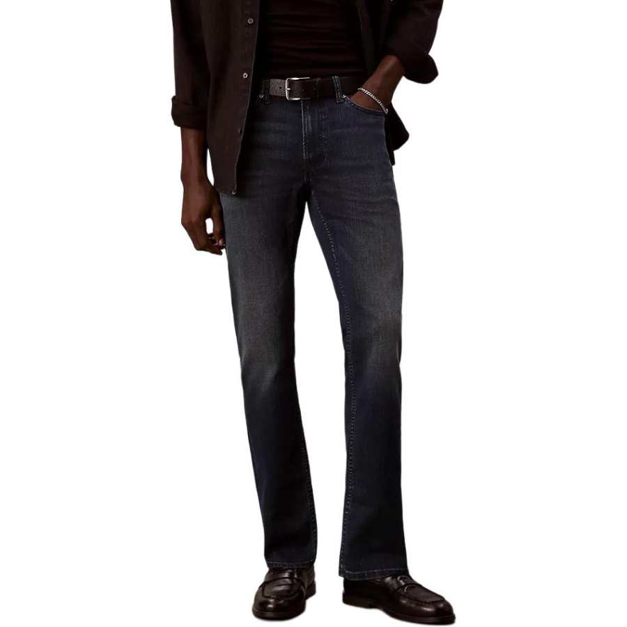 Calvin Klein Jeans Men's Black Moderate Slim Fit Pants