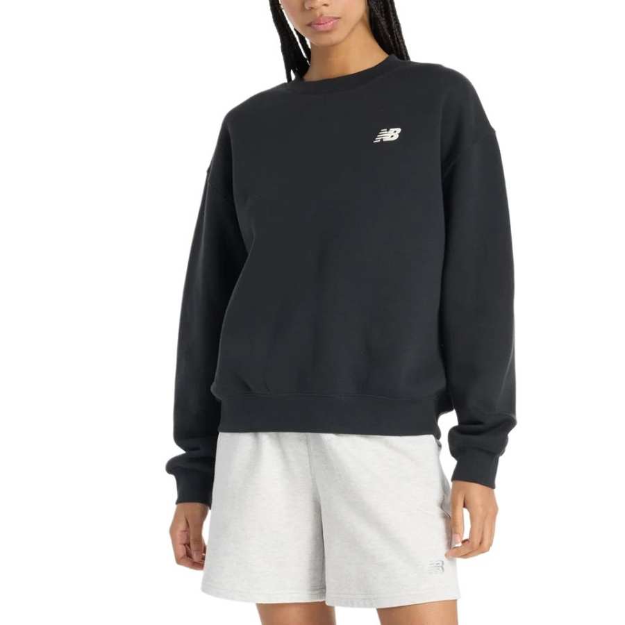 New Balance New Balance Sweatshirts Women's Black Crew Neck Moderate