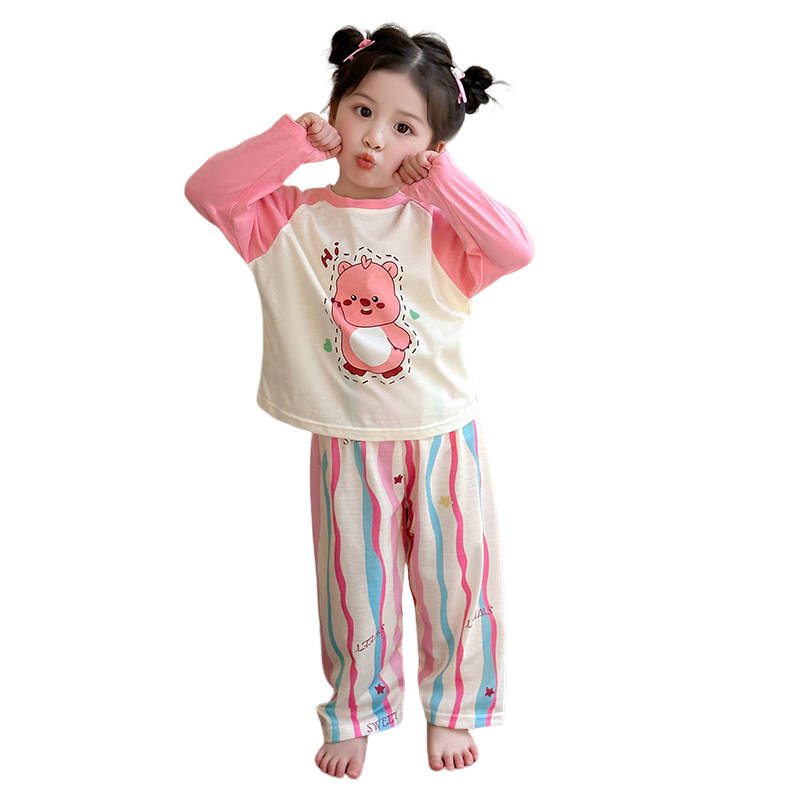 Lanza Loungewear Set Spring Fall Pink Children Aged 3 7 Years Old