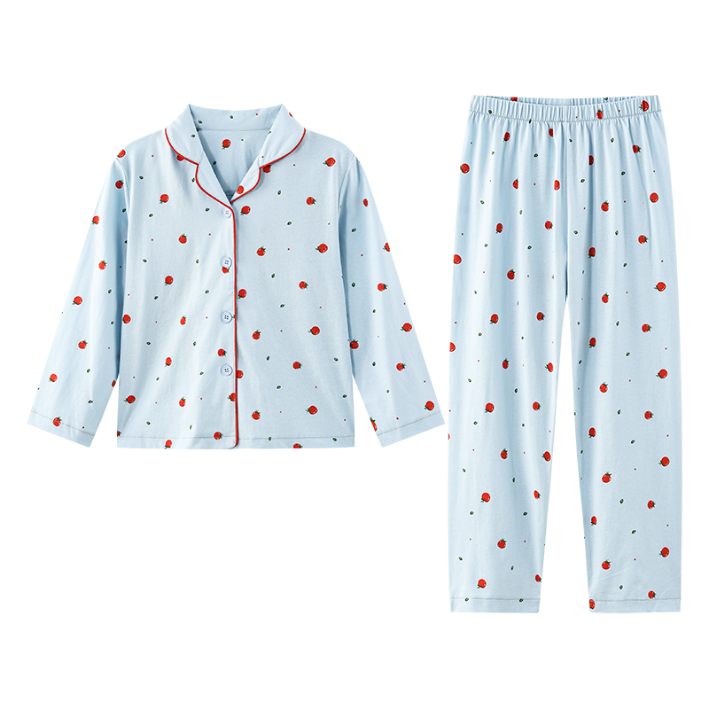Hodo Grade School Loungewear Sets Lapel Moderate