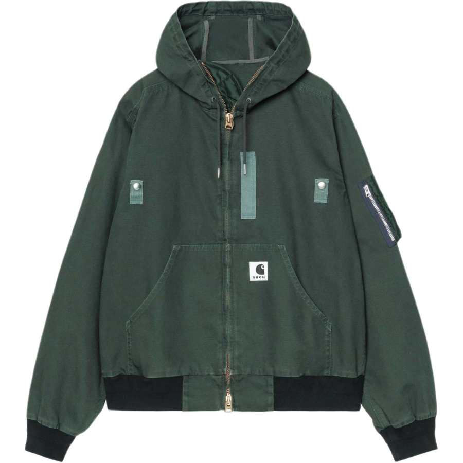 Sacai x Carhartt WIP FW25 MA 1 Washed Duck Hooded Blouson Jackets & Coats Men's