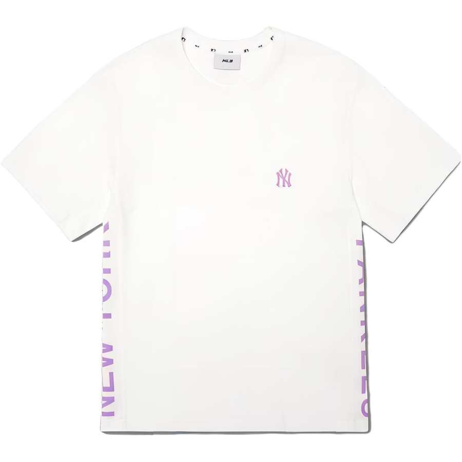 MLB New York Yankees T Shirts Men's White Crew Neck Moderate
