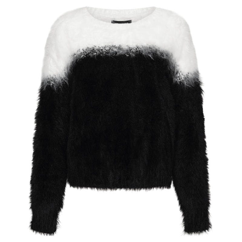 URBAN REVIVO Knitwear Women's Black Crew Neck Moderate