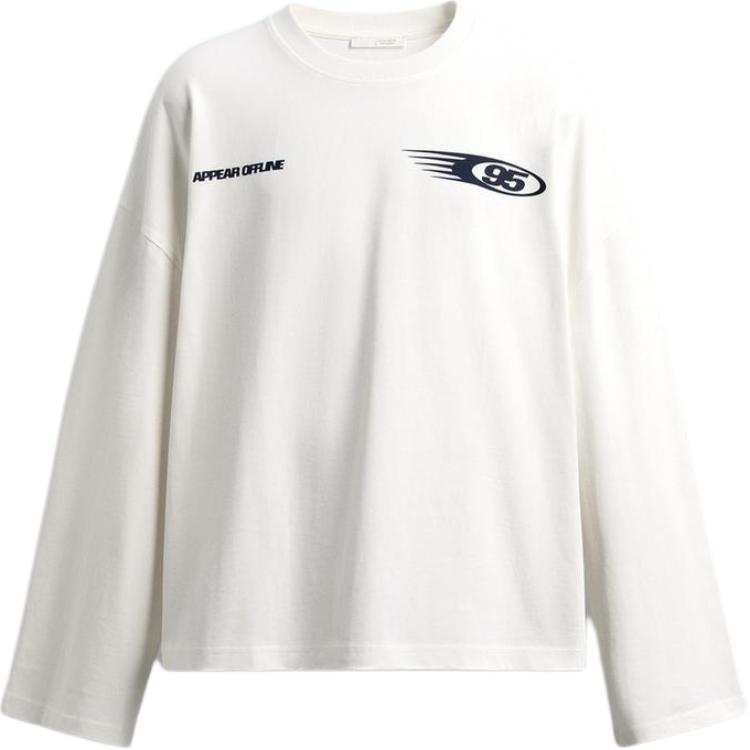 ZARA T Shirts Men's Frosted White Crew Neck Straight Fit