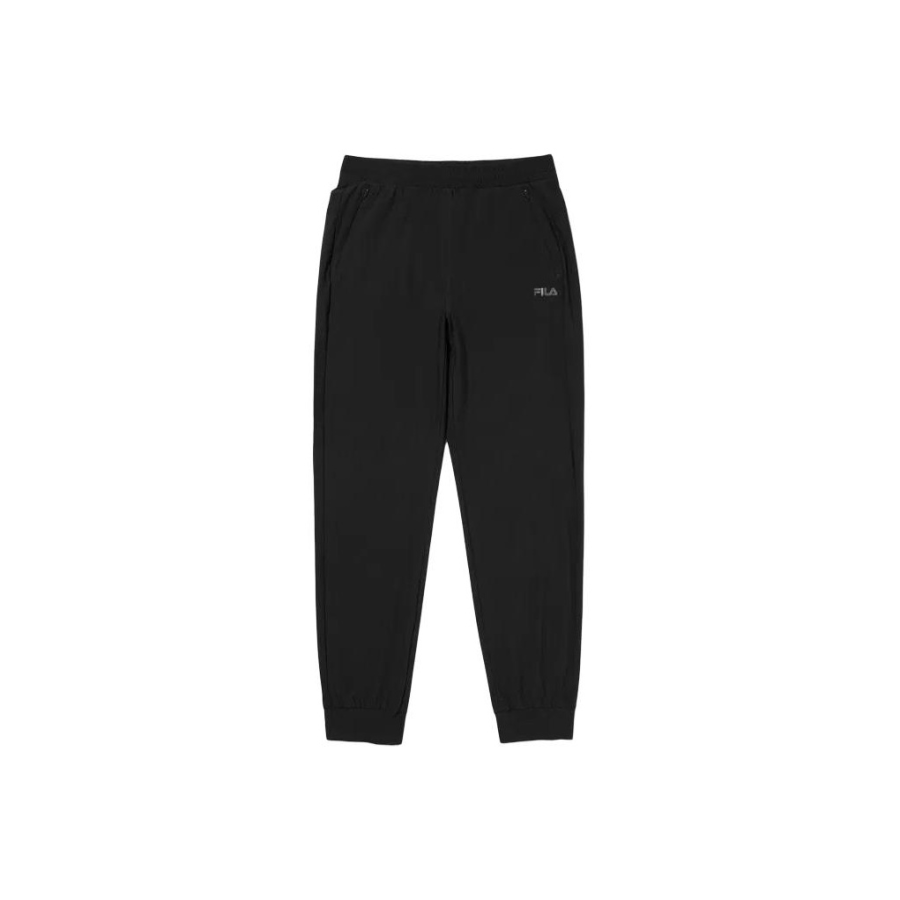 FILA Casual Pants Men's Black Moderate Straight Fit Pants