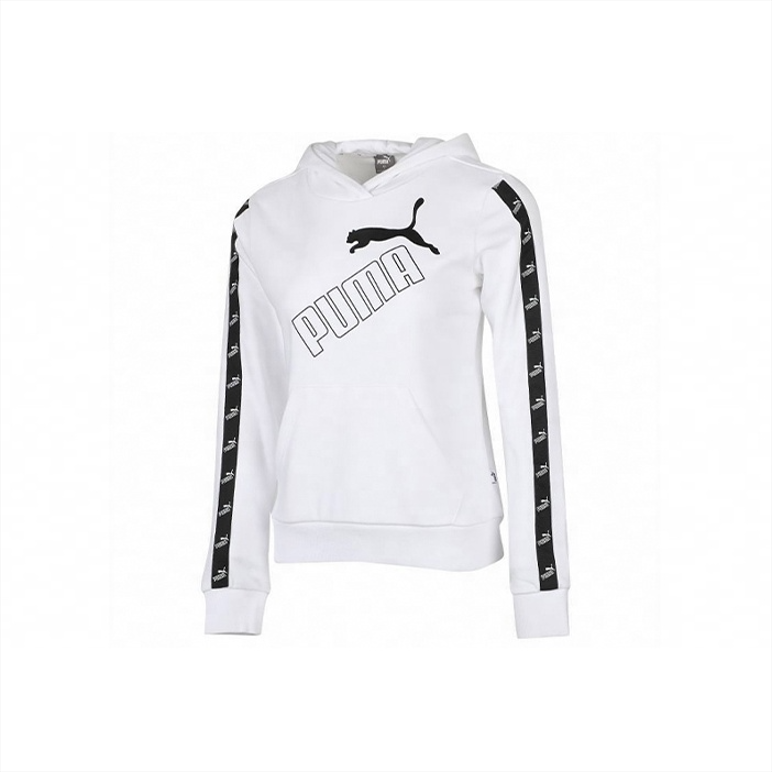 PUMA Sweatshirts Women's White Hooded Moderate Regular