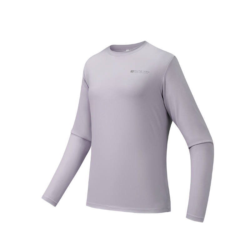 ANTA T Shirts Men's Snow Dusty Purple 4 Crew Neck