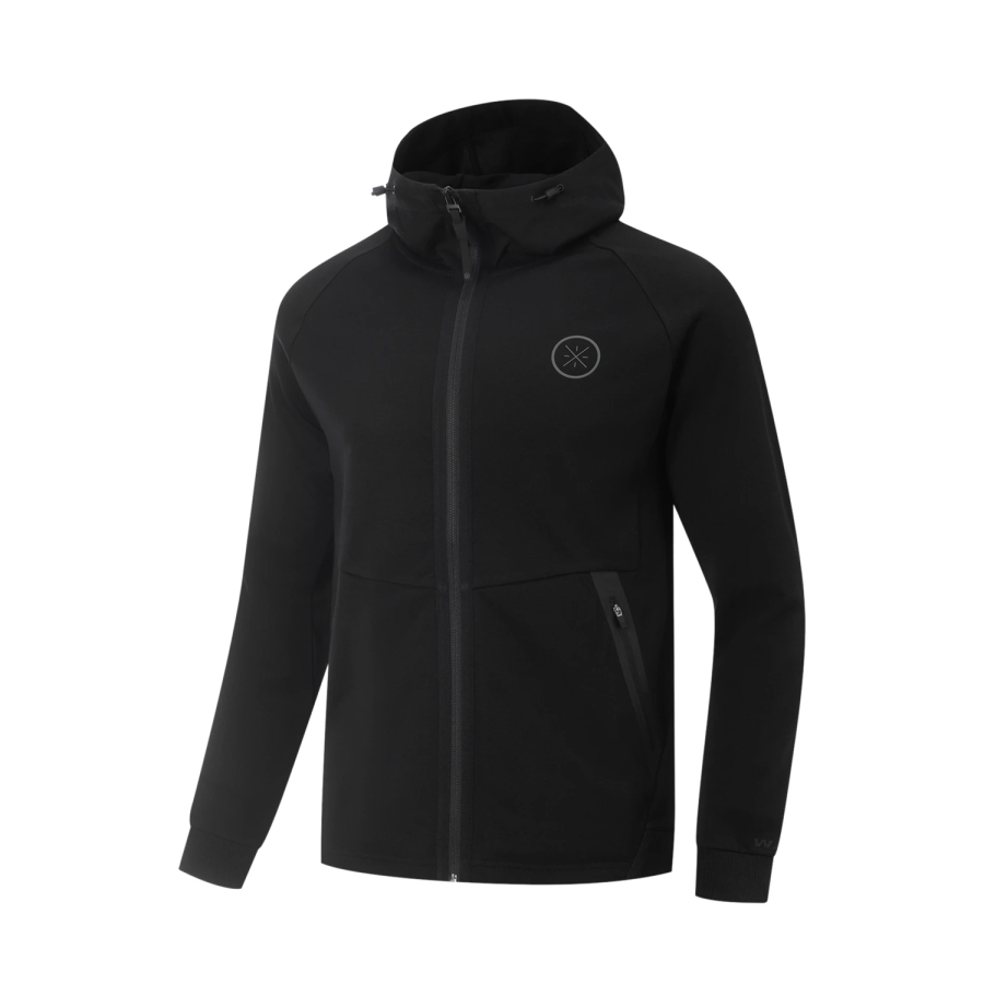 Li-Ning Li Ning Sweatshirts Men's Black Hooded Moderate Cardigan