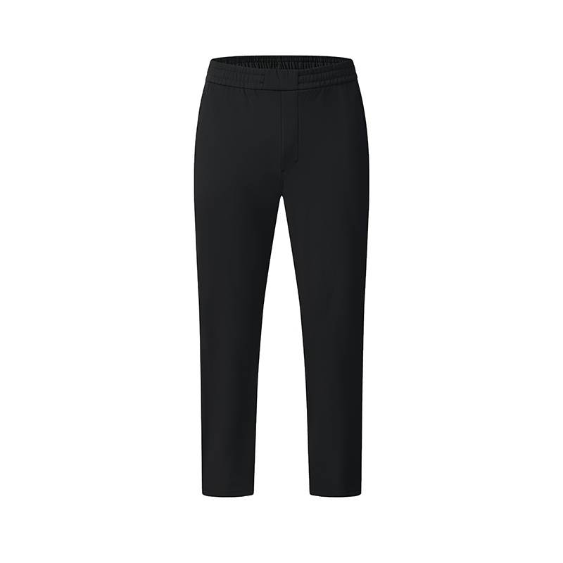 FILA A.P Minimalist Style Trendy Comfortable Sports Versatile Fleece Lined Thermal Casual Pants Men's Pitch Black
