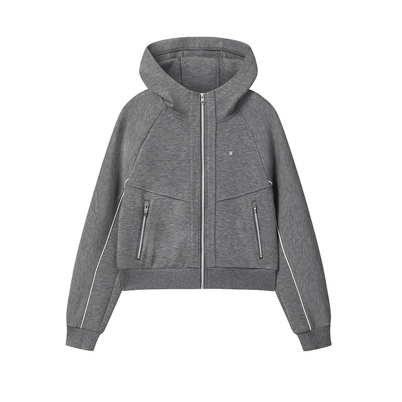 FILA WHITE Jackets Women's Gray Hooded Moderate Other