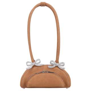 Self-portrait Self portrait Calf Suede Shoulder Bag Regular Women's Camel Brown