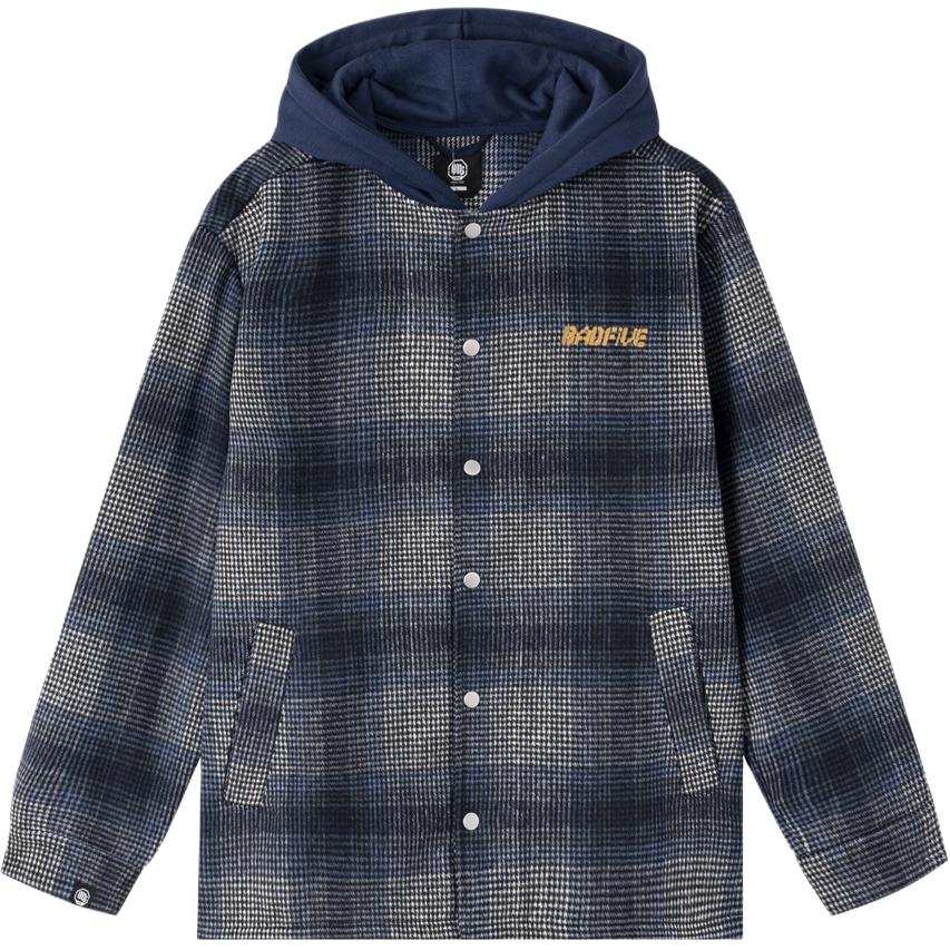 Li-Ning Li Ning Jackets Men's Dark Ship Blue Plaid Hooded Moderate Other