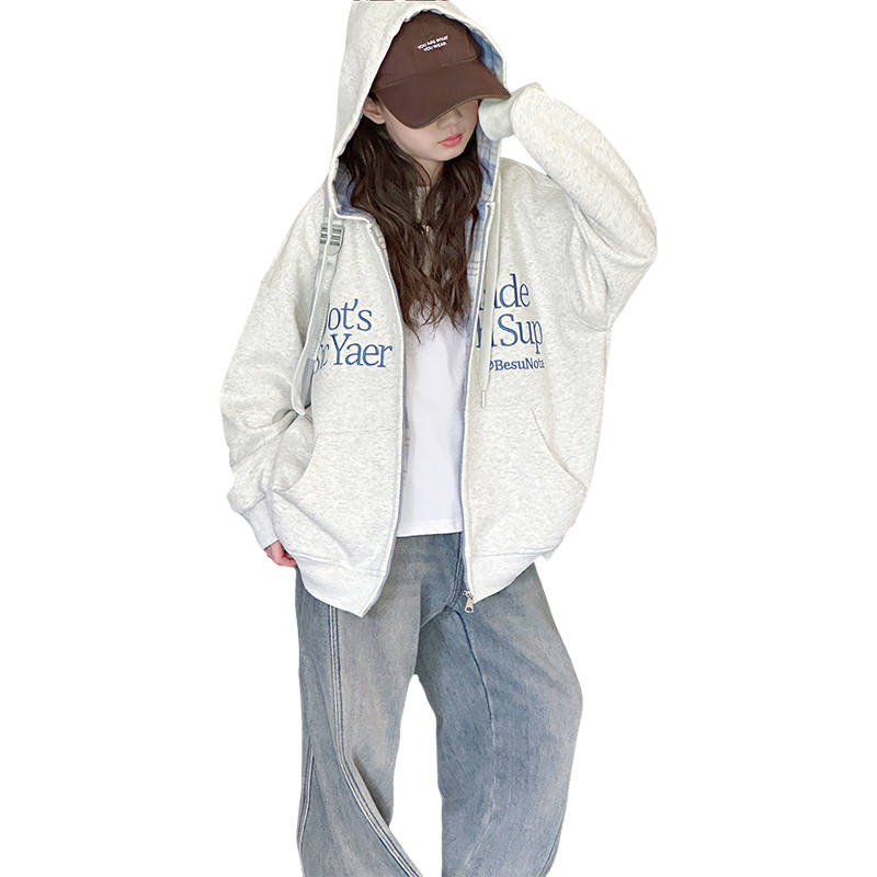 Lanza Lanza Casual Jacket Spring Fall Gray Teenagers