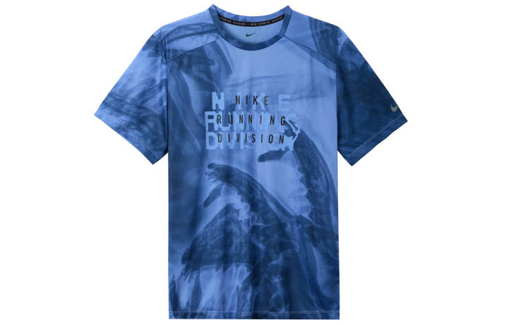 Nike Nike T Shirts Men's Blue Crew Neck Moderate Straight Fit