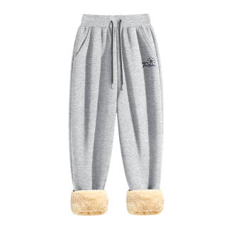 Tonlion Casual Pants Unisex Thickened And Fleece Lined Cuffed Pants