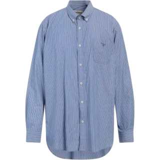 BARBOUR Shirts Men's Blue Lapel Moderate Straight Fit