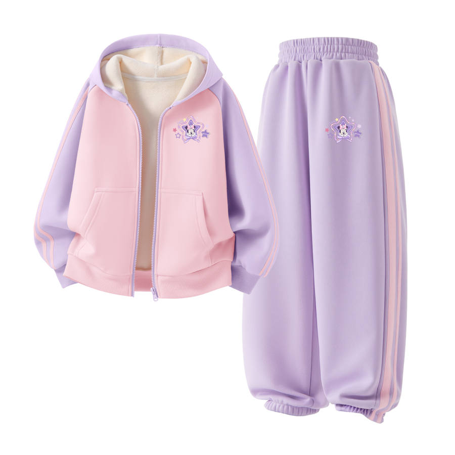 Disney Kids Casual Sportswear Hooded Thickened