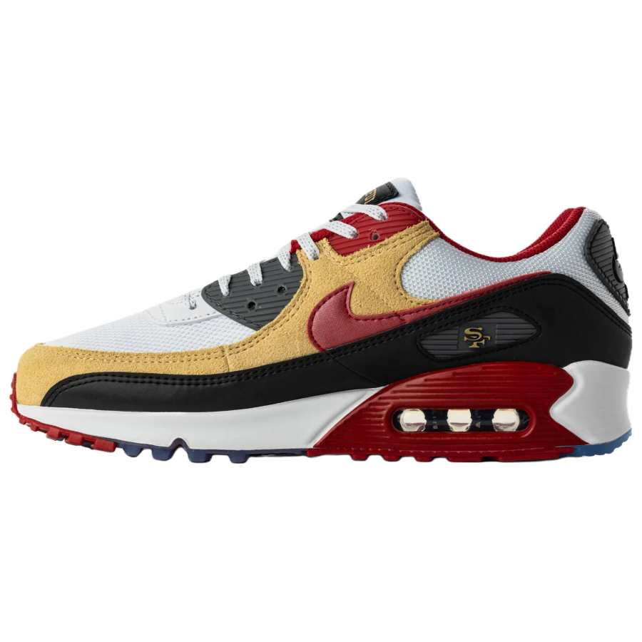 Nike NFL x Nike Air Max 90 Running Shoes Men's Yellow Black Red