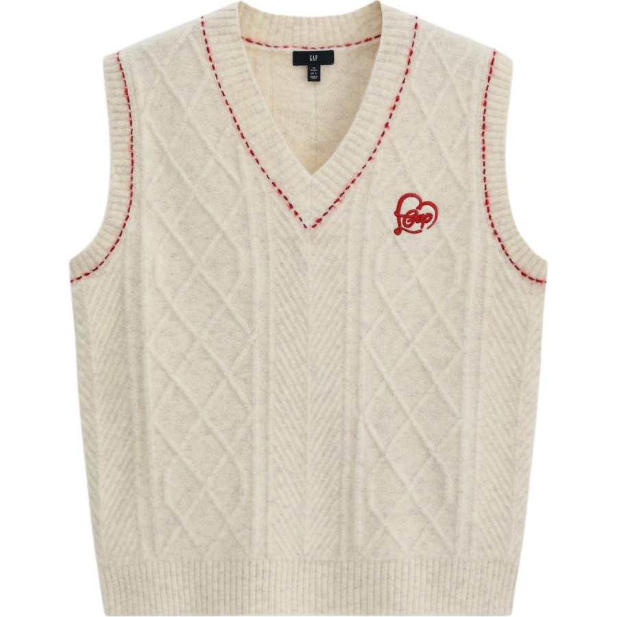 GAP Knitwear Women's Ivory White V Neck Moderate Other