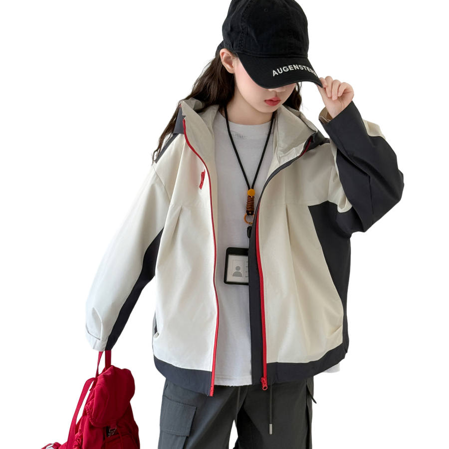Lanza Lanza Casual Jacket Spring Fall Beige Teenagers
