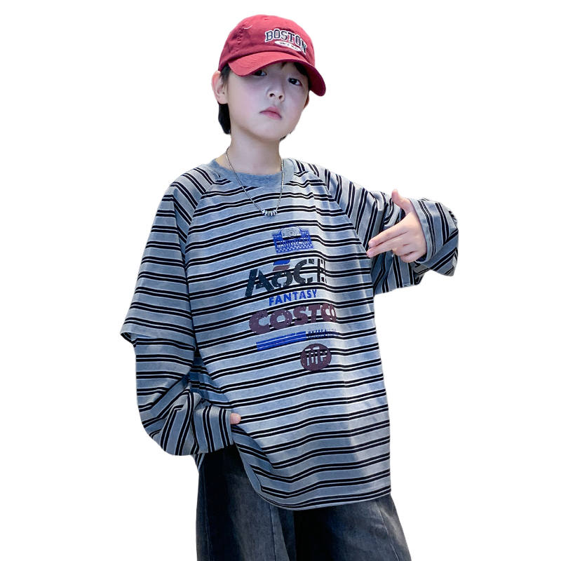 Lanza Casual Sweatshirt Spring Fall Gray Teenagers