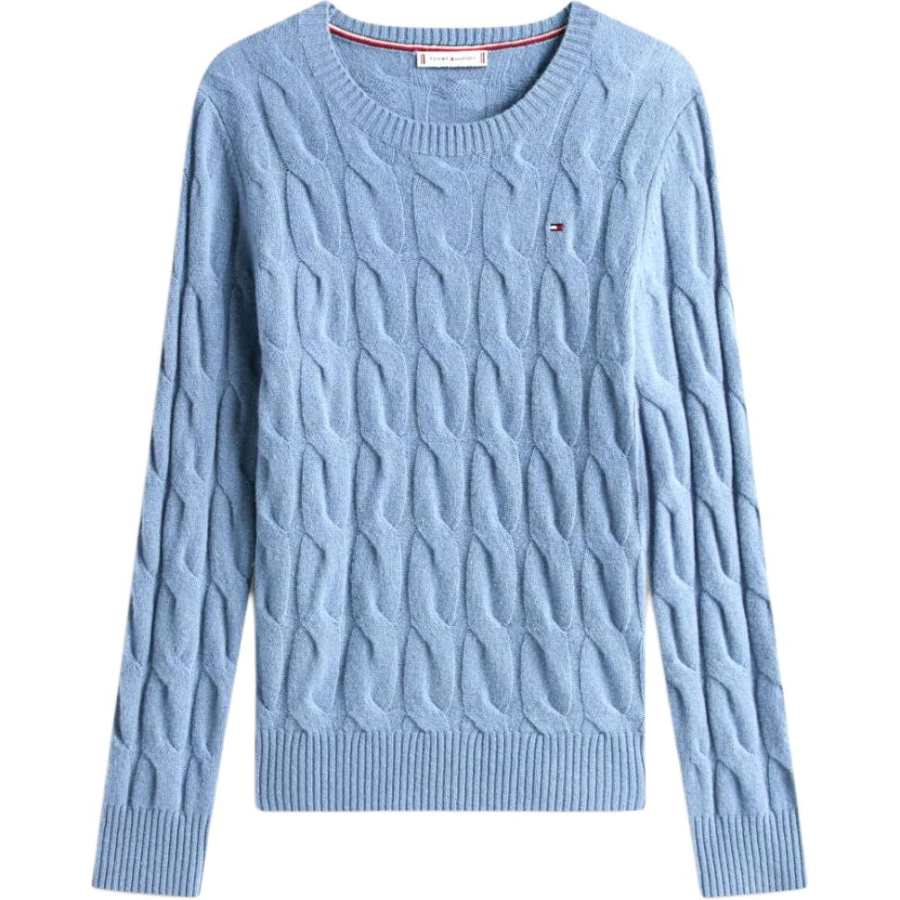 Tommy Hilfiger Sweaters Women's Light Blue Crew Neck Moderate Other