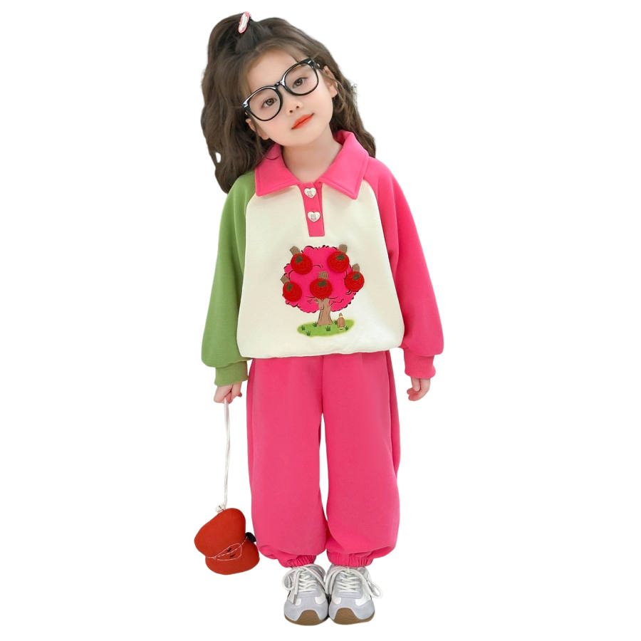 Lanza Casual Sportswear Spring Fall Rose Red Children Aged 3 7 Years Old