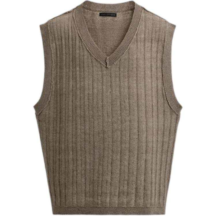 ZARA Tank Tops Men's Sand V Neck Moderate Other
