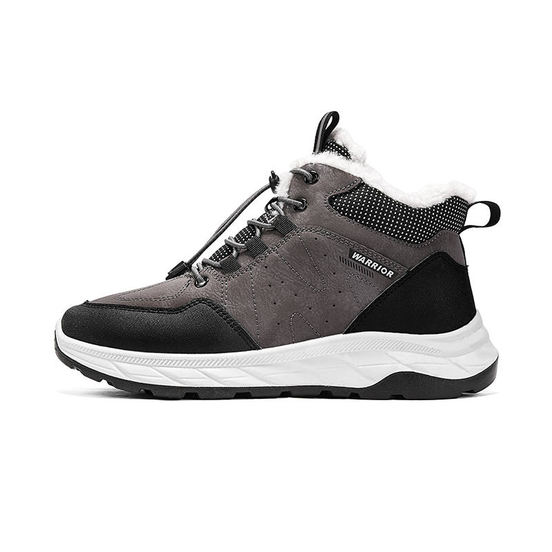 Warrior Fashion Minimalist Style, Versatile For Daily Wear, Thickened And Fleece Lined Insulated Shoes