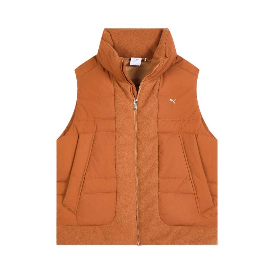 PUMA PUMA Down Vests Unisex Coffee 93 Stand Collar Moderate Other