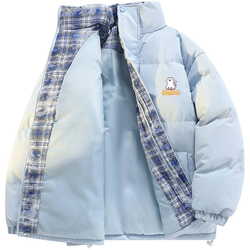 BALENO Puffer Jackets Unisex Stand Collar Moderate Baseball Puffer Jacket