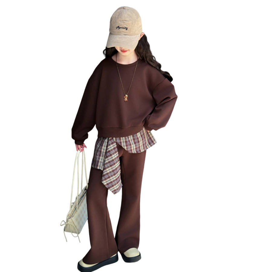 Lanza Casual Sportswear Spring Fall Red Brown Teenagers