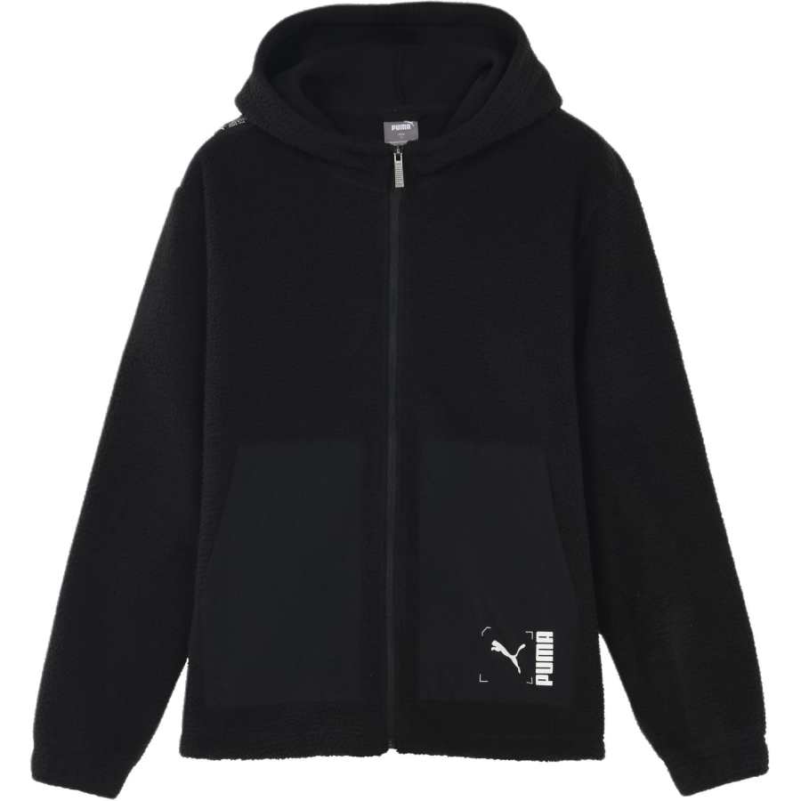 PUMA Velvet Jackets Men's Black Hooded Moderate