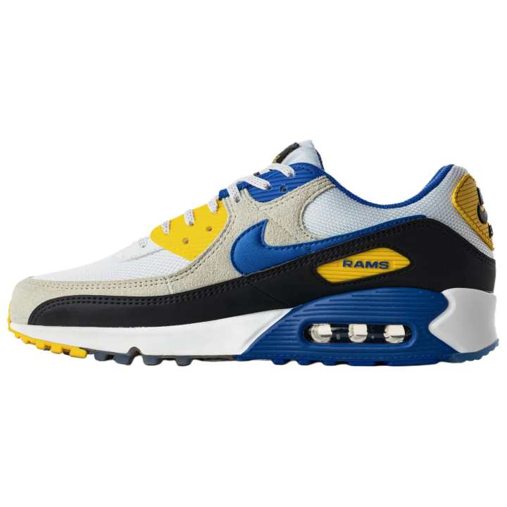Nike NFL x Nike Air Max 90 Running Shoes Men's Yellow Black Blue
