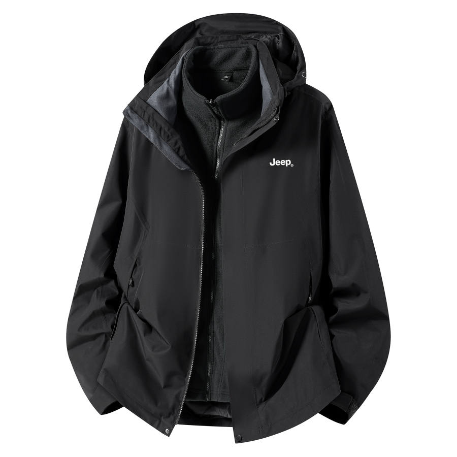 Jeep Windbreaker Jackets Unisex Hooded Moderate