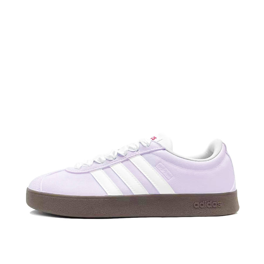 Adidas Adidas VL COURT 2.0 Purple Brocade Synthetic Leather, Split Cow Leather Coverage Abrasion Resistant Low top