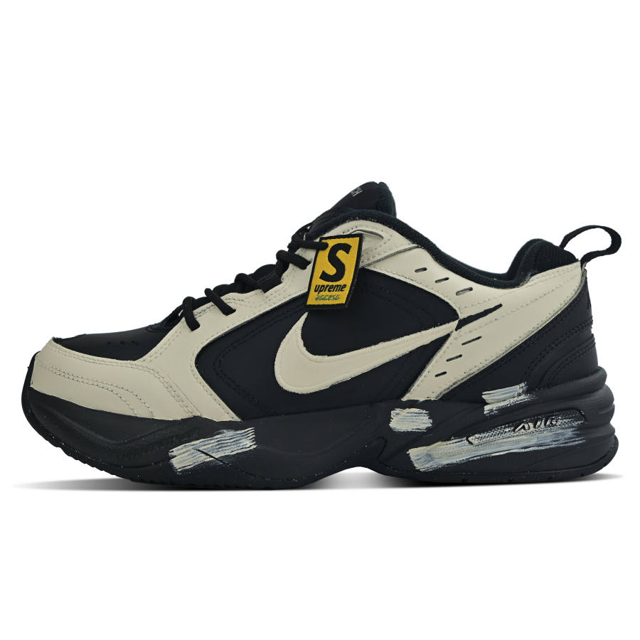 Nike Nike Air Monarch 4 Abrasion Resistant Low top Chunky Sneakers Unisex Black Beige