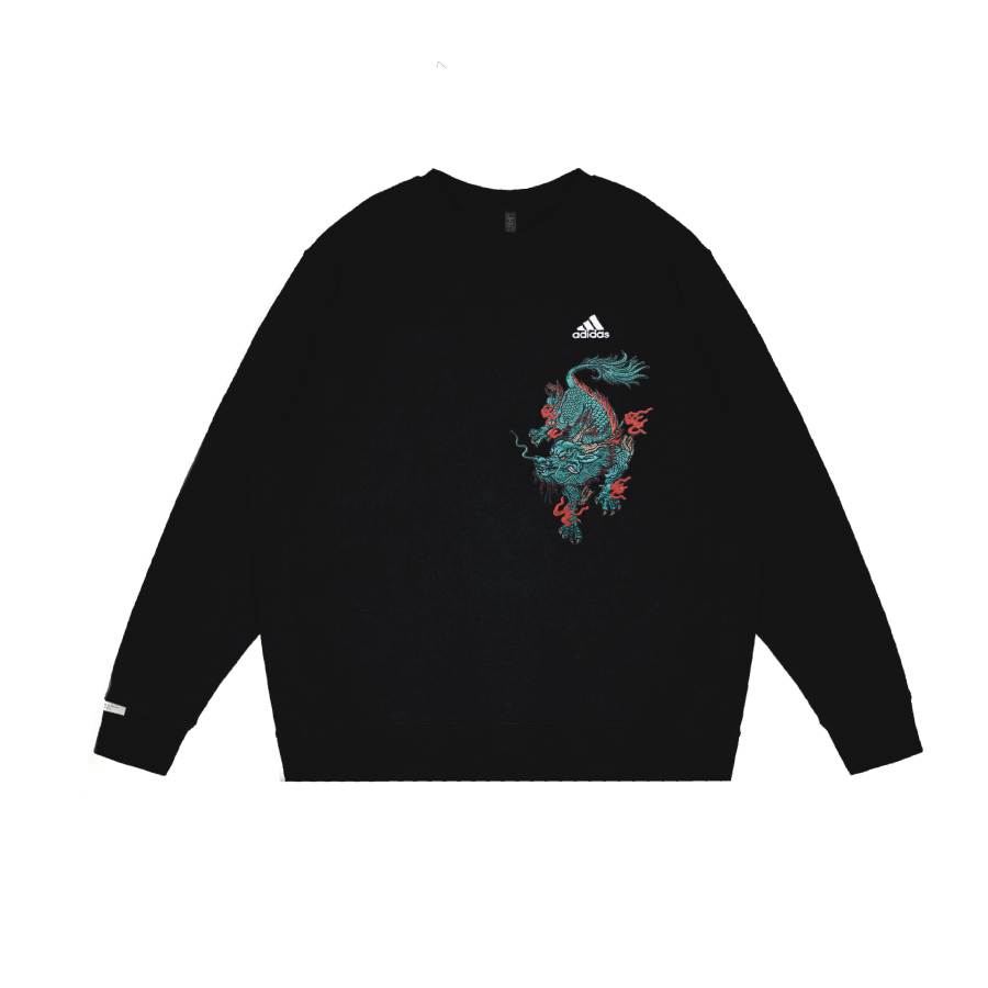 Adidas Adidas Sweatshirts Unisex Black Crew Neck Moderate Regular