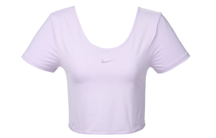 Nike Nike One Classic Women's Dri-FIT Short-Sleeve Cropped Twist Top 'Lilac Bloom'