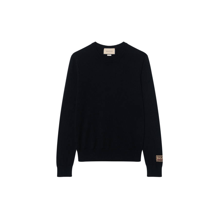 GUCCI FW22 Cashmere Sweater Men's Black