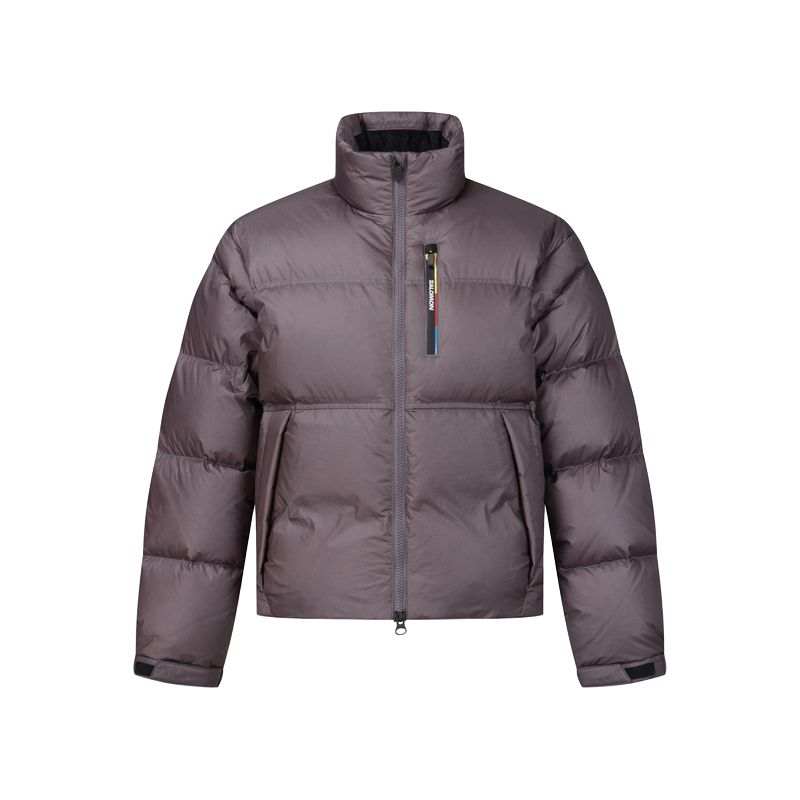 SALOMON Contour CROP DOWN JKT W Down Jacket Women's Purple Gray