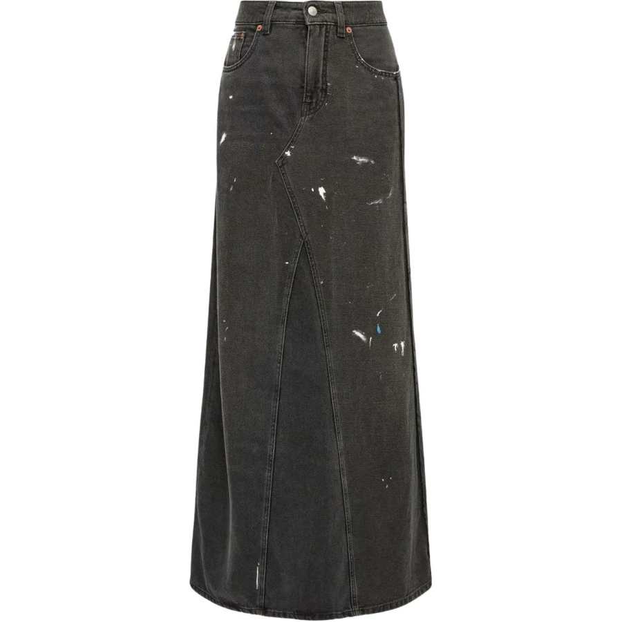 MM6 Maison Margiela paint-splatter denim skirt