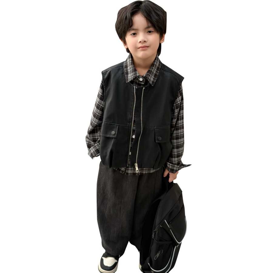 Lanza Casual Sportswear Spring Fall Black Children Aged 3 7 Years Old