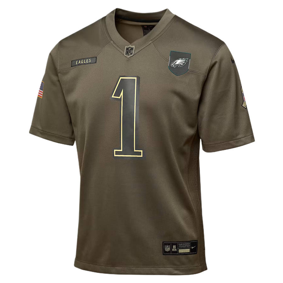 Nike Nike x NFL T Shirt Jalen Hurts Philadelphia Eagles Salute To Service Kids'